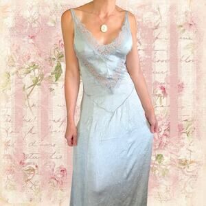 Free People Maybe Forever Maxi Dress in the prettiest icy powder blue.